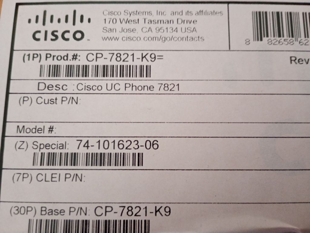 IP телефон Cisco CP-7821-K9= - фото фото фото 1