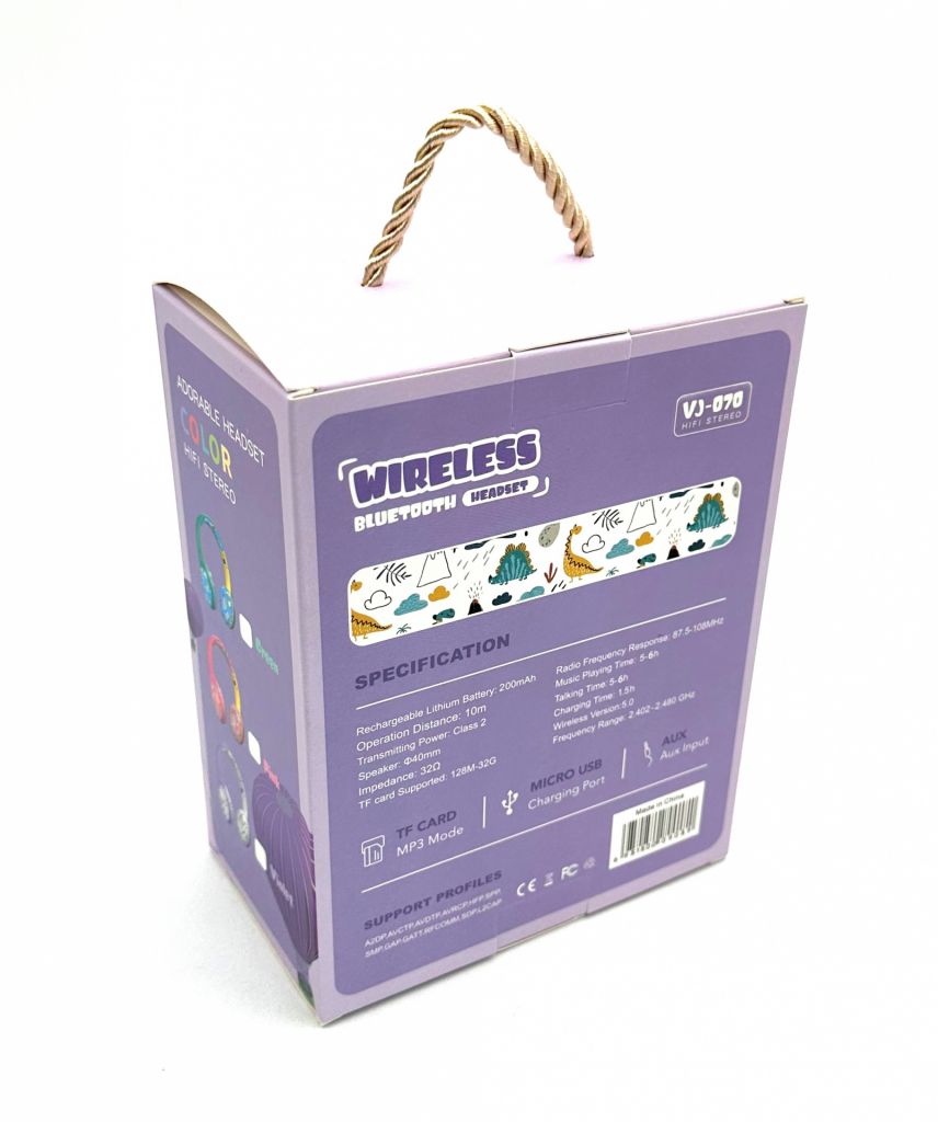 Наушники Bluetooth VJ-070 Фиолетовые - фото фото фото 5
