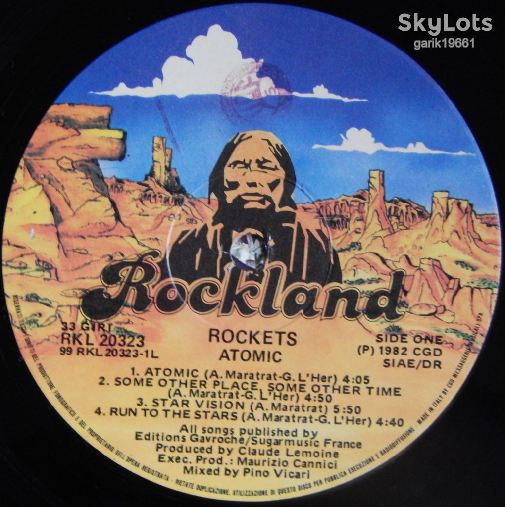 Rockets – Atomic  (Rockland Records – RKL 20323, Italy) inner sleeve EX+/NM- - фото фото фото 3