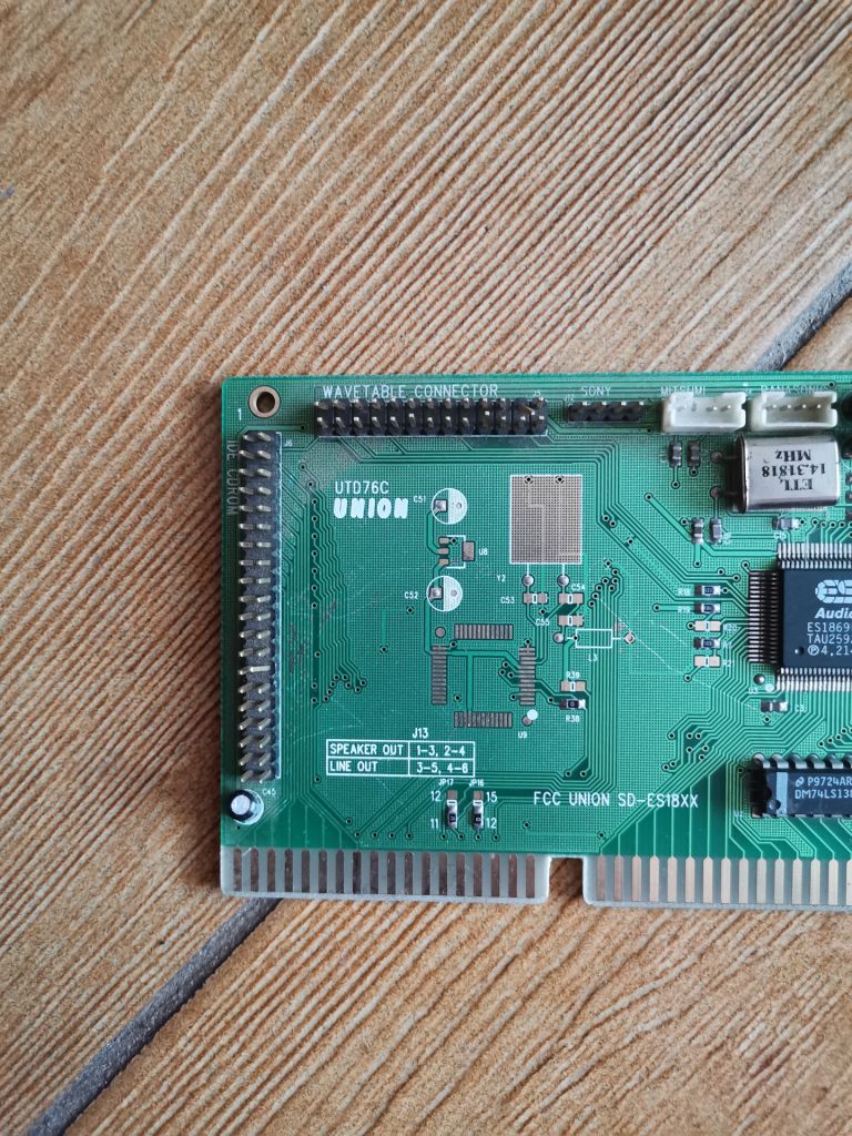 Звуковая карта ESS ES1868F uniоn UTD76C 16-bit ISA - фото фото фото 3