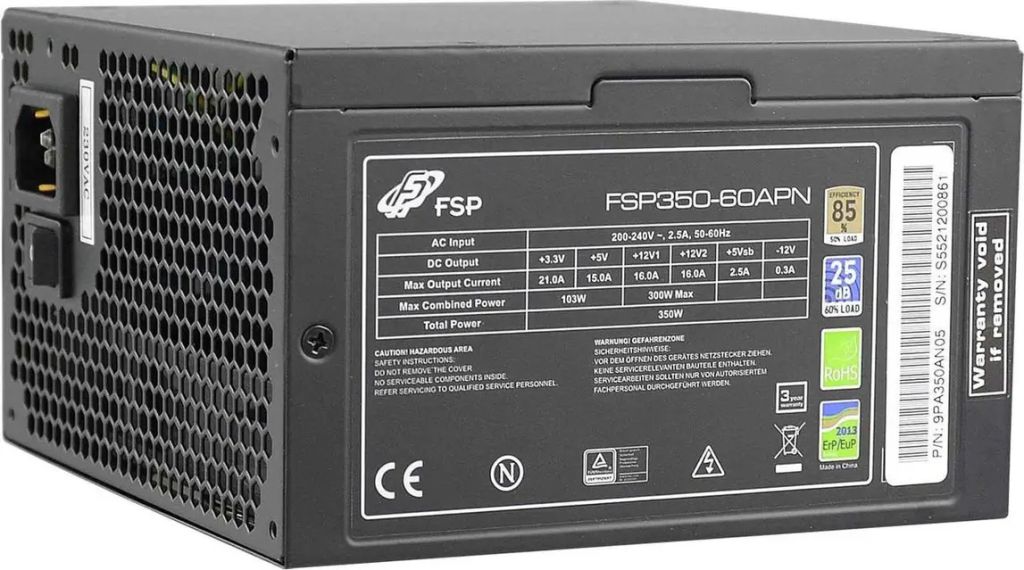Блок живлення FSP350-60APN 350Wt  80 PLUS - фото фото фото 0