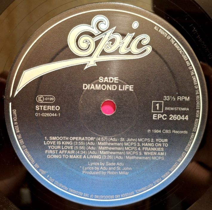 Sade - Diamond Life - 1984.  (LP). 12. Vinyl. Пластинка. Europe. - фото фото фото 3