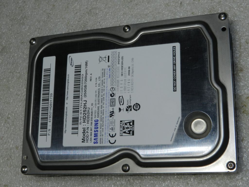 Накопичувач HDD SAMSUNG HD252HJ (250GB 7200RPM SATA3Gbs 16MBCache 3.5) - фото фото фото 0