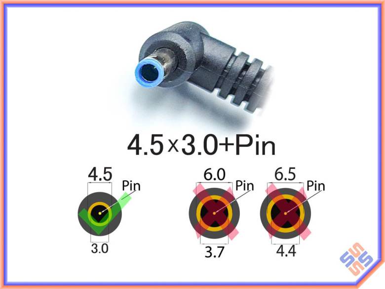 Блок питания для HP 19.5V 2.31A 45W (4.5*3.0+Pin Blue) Square - фото фото фото 1