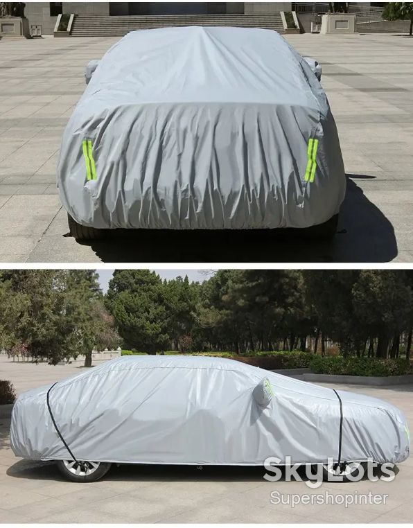 Автомобильный защитный тент-чехол для автомобиля XL 540*175*120 см Водонепроницаемый защитный тент на машину - фото фото фото 7