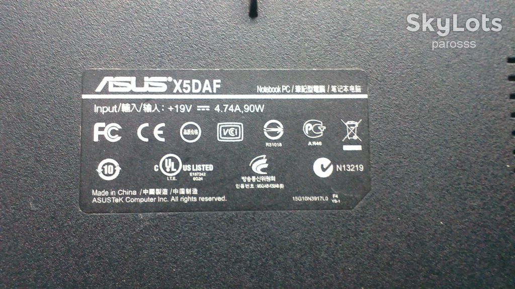 1804 - Сервисна кришка ASUS X5DAF - фото фото фото 1
