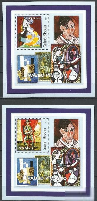 Гвинея-Бисау 2001 живопись Пикассо 2бл.А - фото фото фото 0