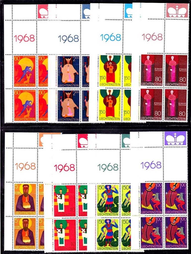 Лихтенштейн 1968 г  MNH - искусство - квартблоки - фото фото фото 0