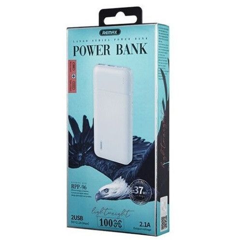 Повербанка / Power Bank REMAX RPP-96 Lango Series     (10000mAh/2.1A/2USB) Белая - фото фото фото 1
