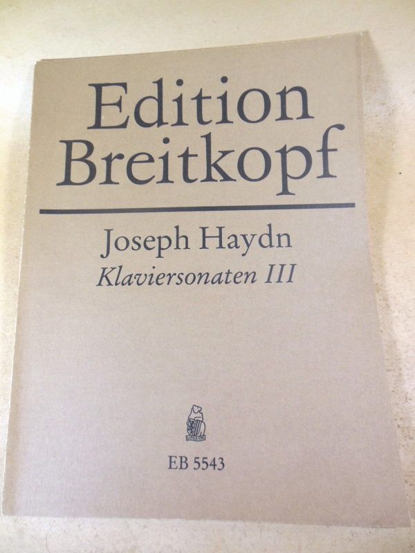 Edition Breitkopf. Joseph Haydn. Klaviernoten III - фото фото фото 0