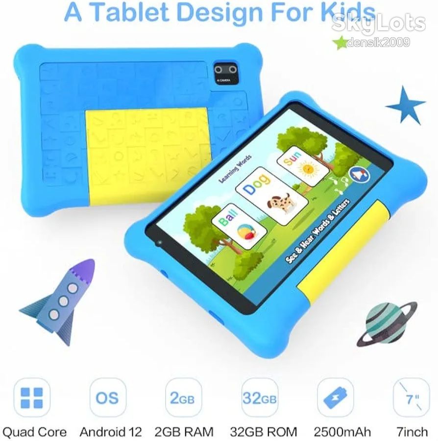 Планшет дитячий  7" Smart Life", TK707, 2+3/32Gb 4 ядра Android 12, 2500мАч + Чехол. - фото фото фото 3