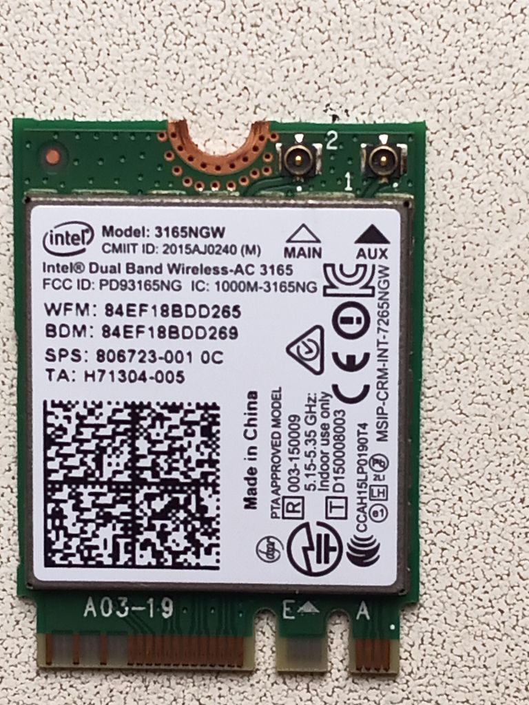 Б/У Wi-fi модуль Model-3165HGW на HP ProBook 470 G3 - фото фото фото 0
