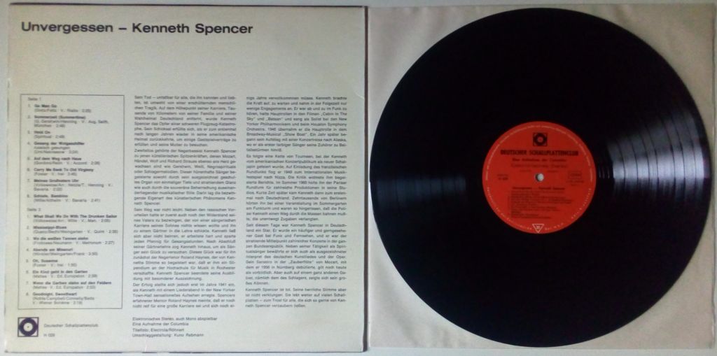 Kenneth Spencer - Unvergessen 1982  (Germany)  (EX+/EX+) - фото фото фото 1
