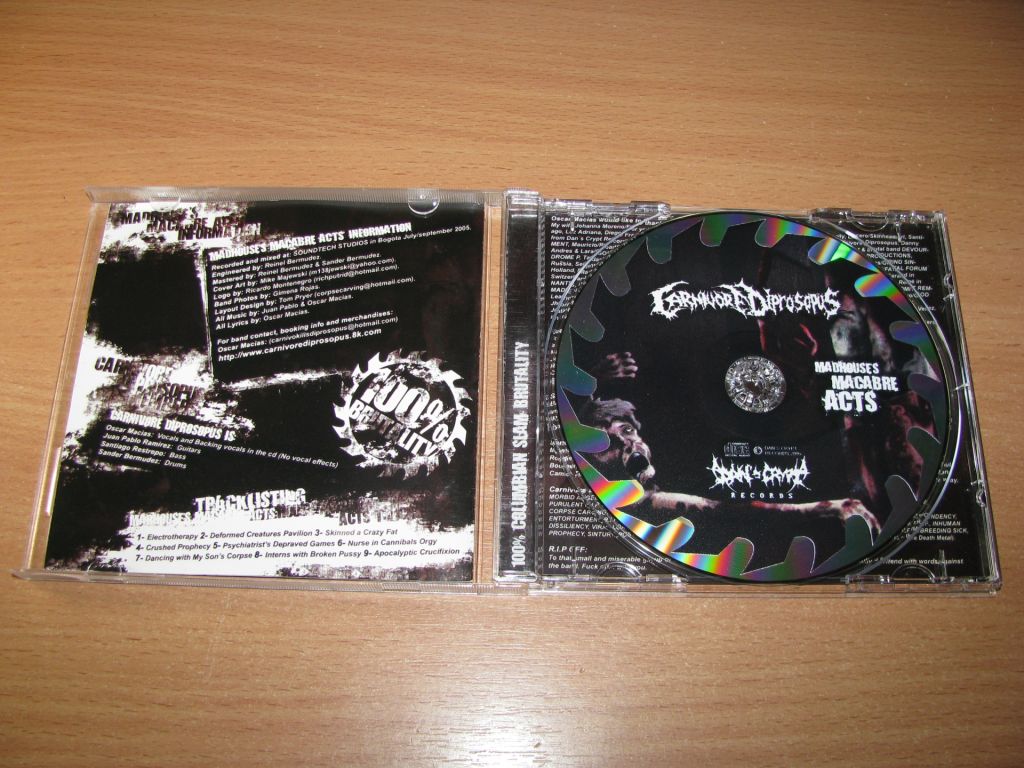 CARNIVORE DIPROSOPUS - Madhouse's Macabre Acts  (2006 Dan's Crypt  1st press) - фото фото фото 1