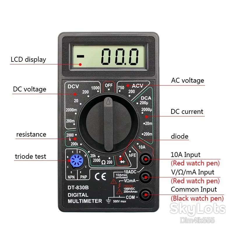 Мультиметр DT-830B - фото фото фото 6
