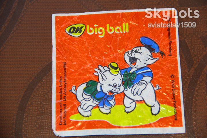 вкладыш этикетка жевательной резинки OK   ( BIG BALL ) - фото фото фото 0