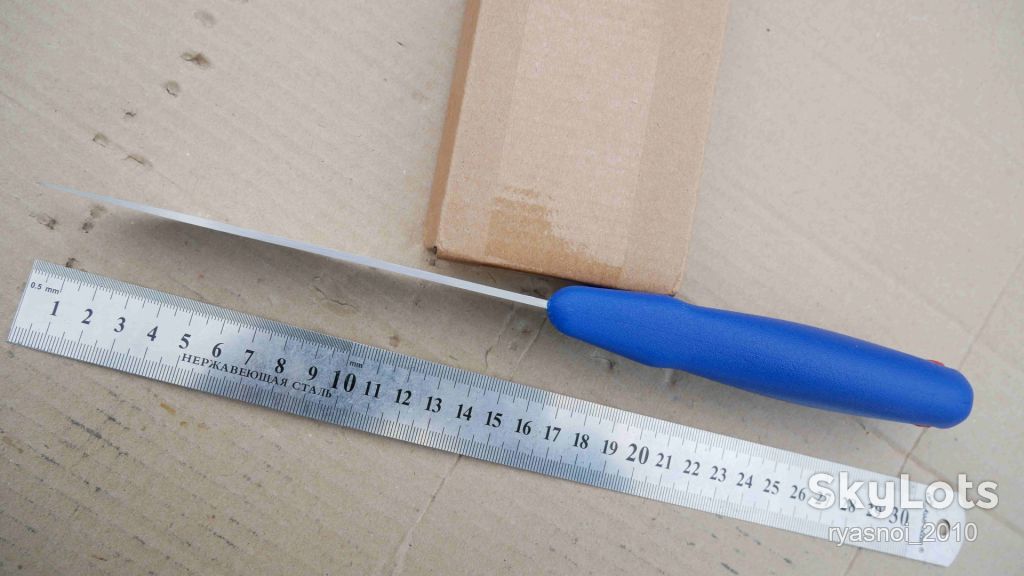 Plys TZHX065 D6, Plastic blue, 40Cr13 Satin, Kitchen Knife, Fixed - фото фото фото 6