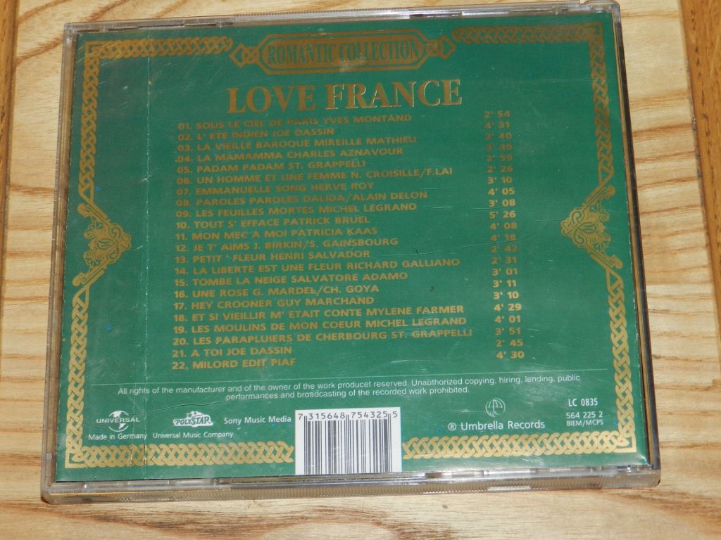 CD   Romantic Collection - Love France - фото фото фото 3