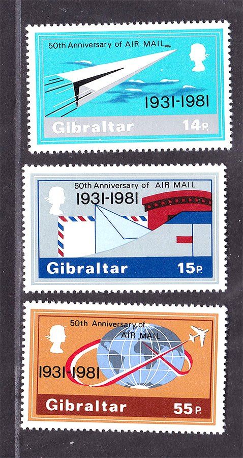 Авиация . Гибралтар 1981 г  MNH - - фото фото фото 0