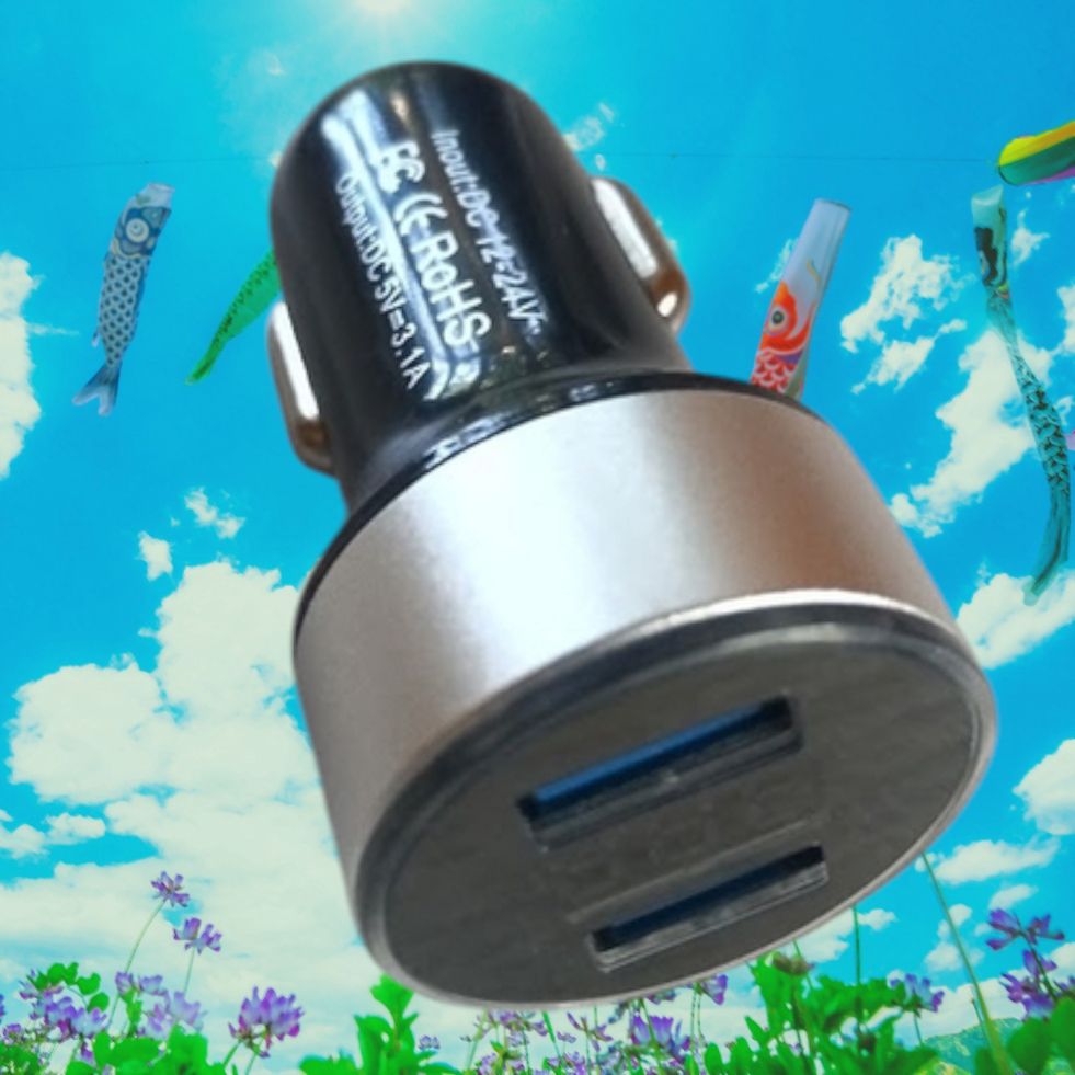 Автомобільний зарядний пристрій 2-USB HZ HC6+вольтметр - фото фото фото 1