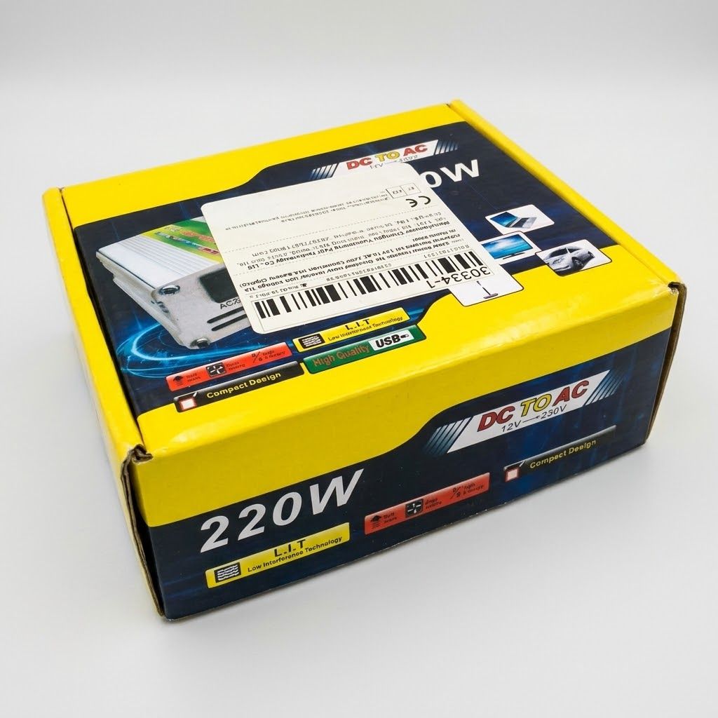 Инвертор 220В 220 Вт с зарядкой USB 12V DC от АКБ - фото фото фото 1