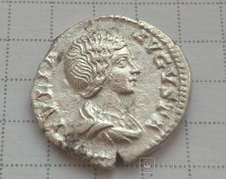 Подлинная серебряная римская монета PIETAS tk371 - фото фото фото 0
