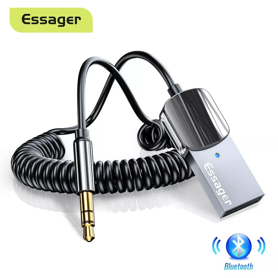 НОВЫЙ Адаптер Essager Bluetooth Aux с USB на 3,5 мм для автомобиля - фото фото фото 0