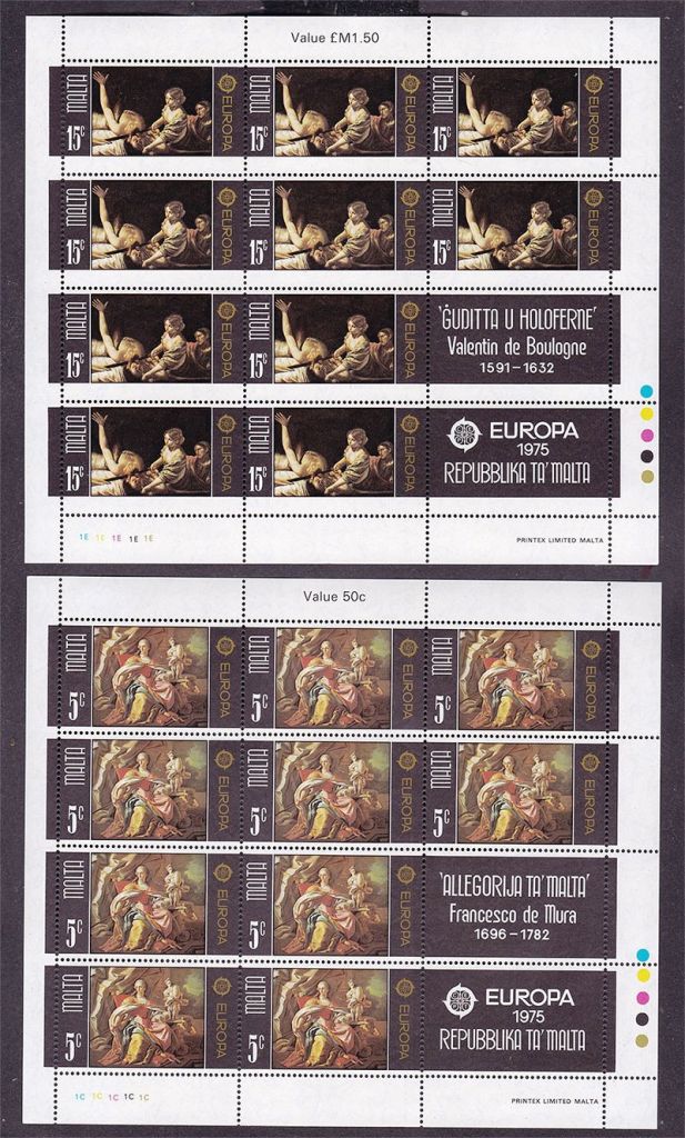 Мальта  1975  г MNH - ЕВРОПА СЕПТ  - искусство - 2а м/л - - фото фото фото 0
