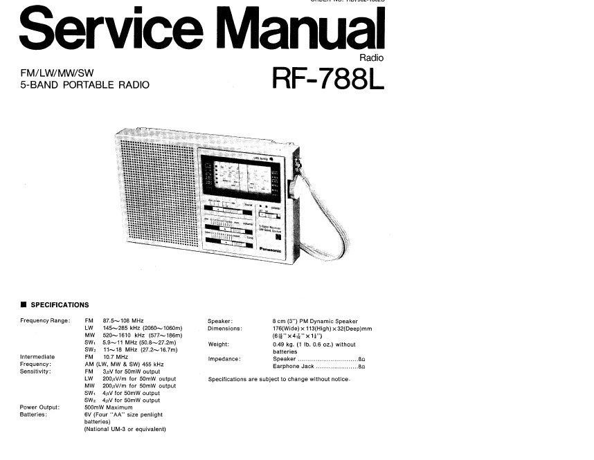 PANASONIC  RF - 788 L - фото фото фото 5