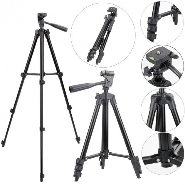 Штатив для телефону та фотоапарата Tripod 3120 PRO портативний трипод 0,35-1.02м висота - фото фото фото 6
