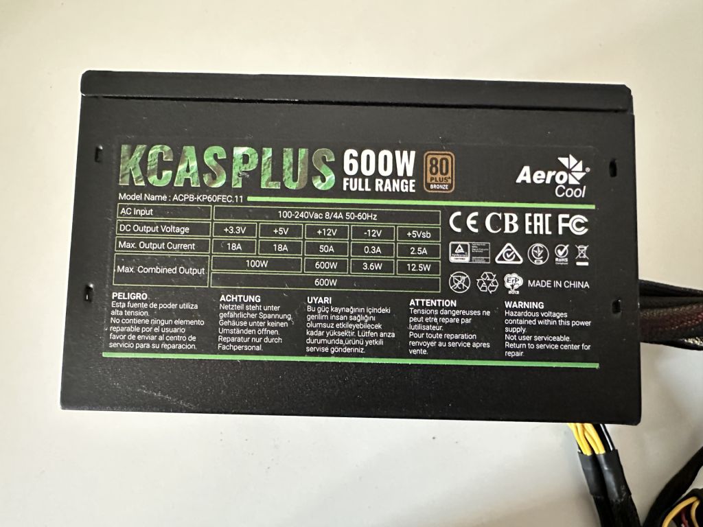 Блок живлення Aerocool KCAS-600 600W 2х6-2pin - фото фото фото 0
