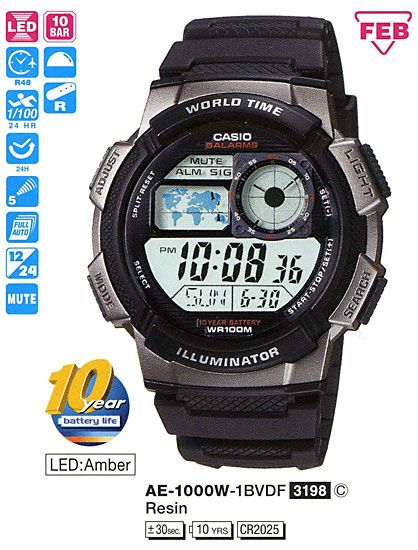Часы CASIO мод. AE1000W-1BVCF оригинал - фото фото фото 0