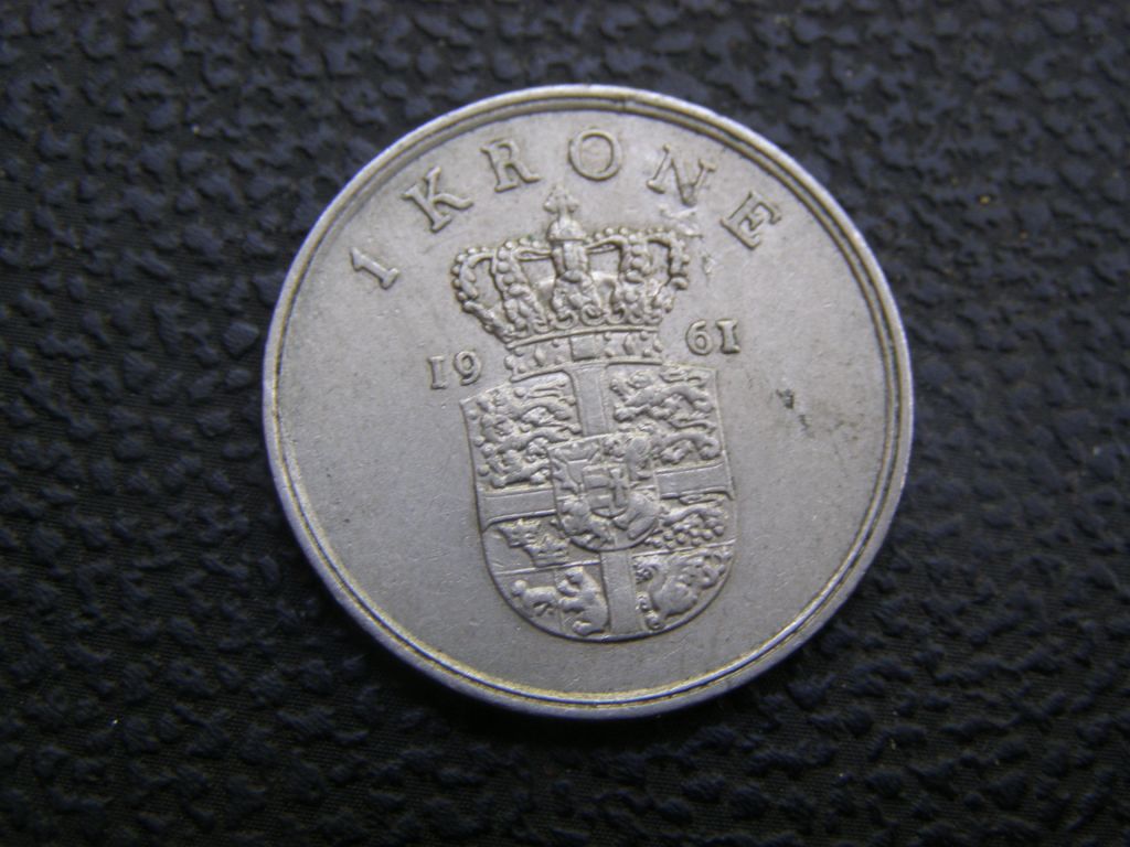 1 крона Дания 1961 г - фото фото фото 0