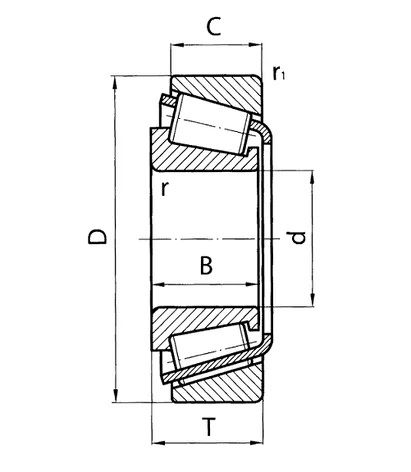 подшипник 6- 10079/710 М   (bearing BT1B332890/HA1 ) роликовый конический радиально-упорный ГПЗ-9 ГОСТ 520-89 - фото фото фото 3