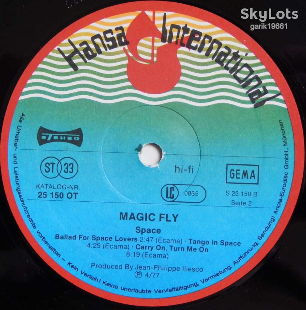Space – Magic Fly  (Hansa International – 25 150 OT, Germany) EX+/NM- - фото фото фото 3