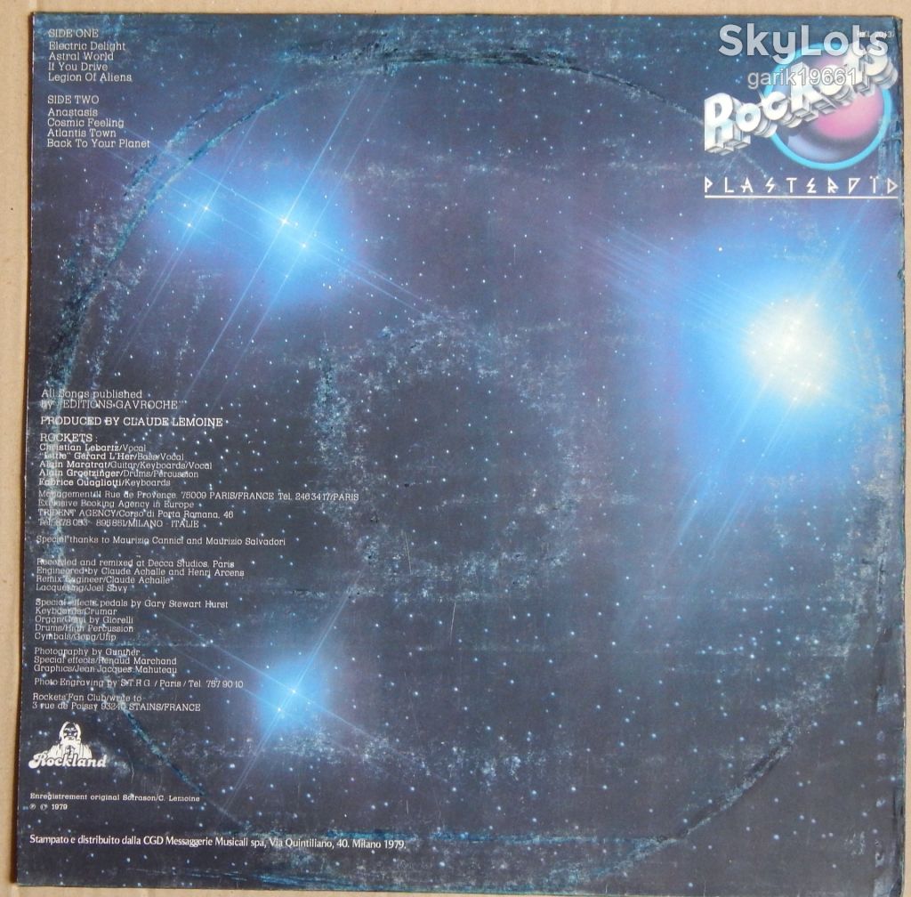 Rockets – Plasteroid   (Rockland Records – RKL 20.137, Italy) EX/NM- - фото фото фото 1