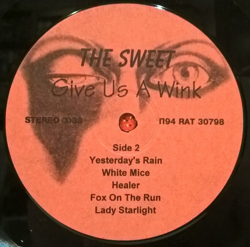 Sweet - Give Us A Wink! - 1976.   (LP). 12. Vinyl. Пластинка - фото фото фото 3