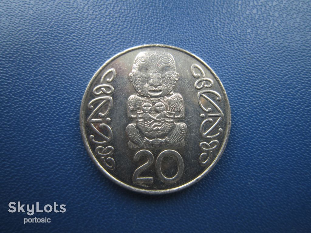 Монета 20 центів Нова Зеландія 2004 велика - фото фото фото 0