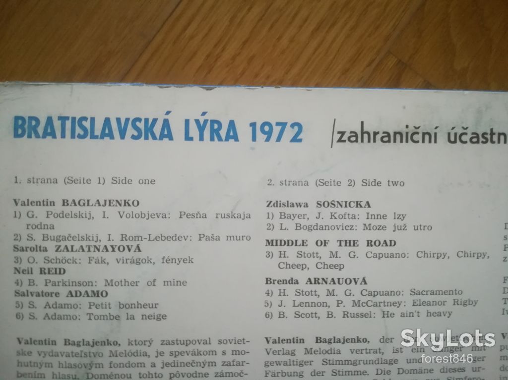 Bratislavska Lyra 1972-NM-Чехословакия - фото фото фото 2