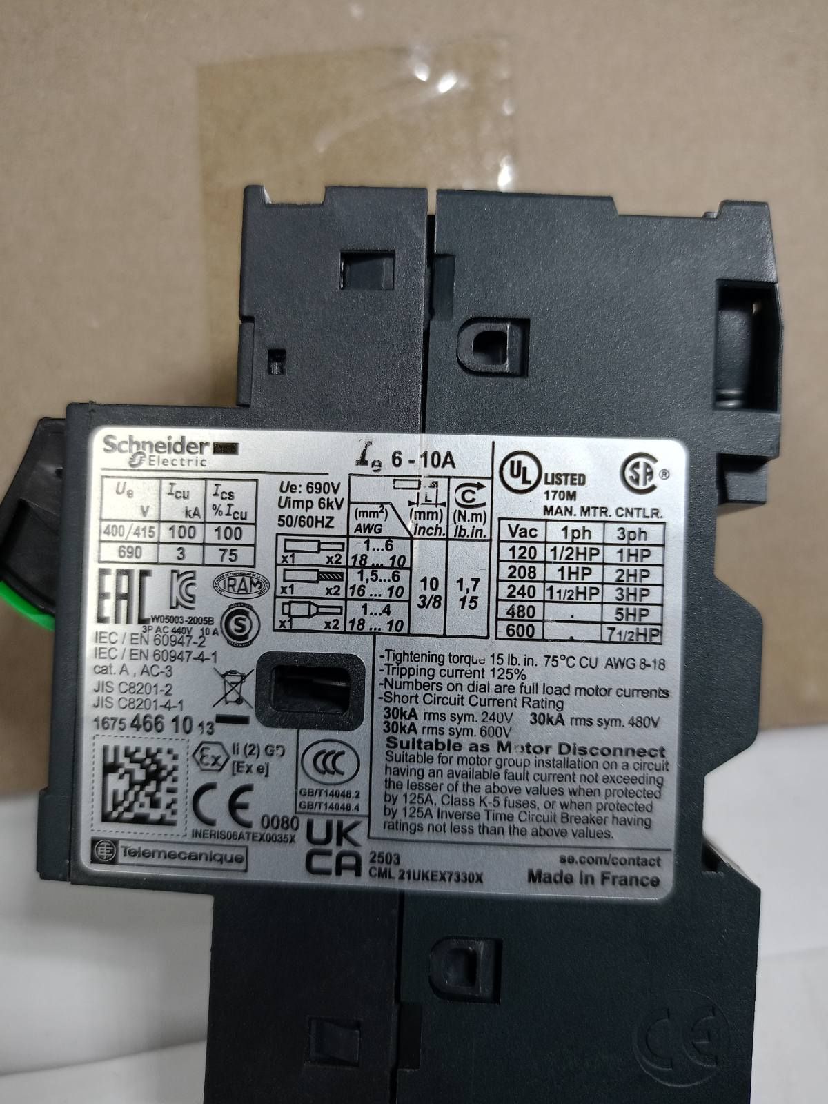 43921  Автоматический выключатель Schneider Electric GV2ME14 - фото фото фото 2