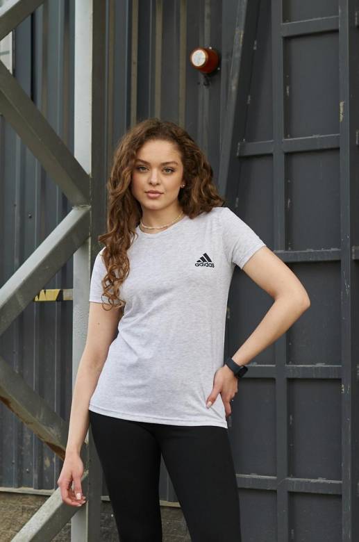 Женская футболка Adidas серая - фото фото фото 0