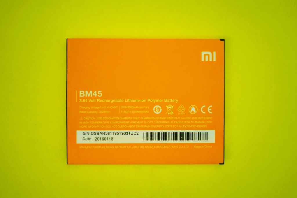 Аккумулятор Оригинал акб BM45 для Xiaomi Redmi Note 2    (3020 мАч) - фото фото фото 0