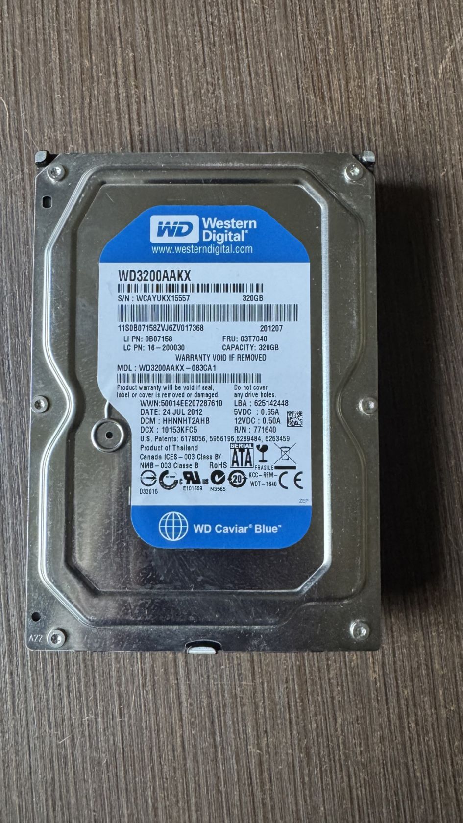 # 1 Вінчестер Жорсткий диск 3.5" WD 320 GB sata  б.в. з 1грн - фото фото фото 2