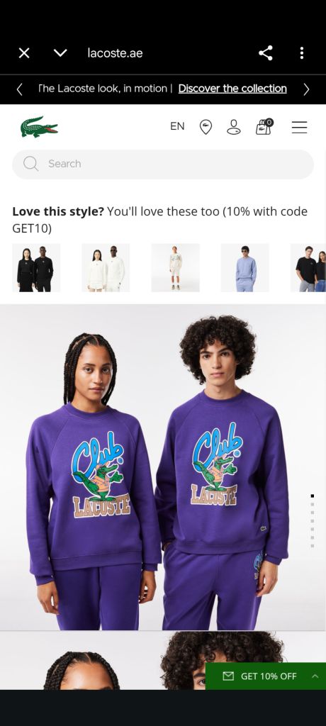 Світшот Lacoste Unisex Loose Fit Reglan - фото фото фото 0
