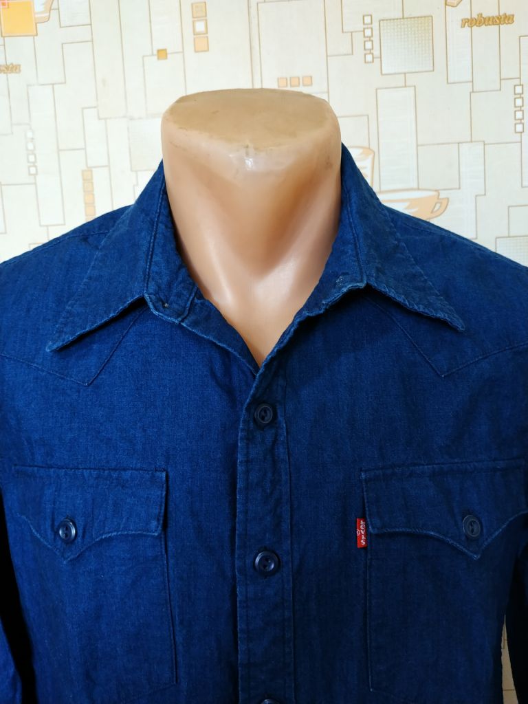Сорочка джинсова чоловіча темно-синя LEVIS p-p S - фото фото фото 3