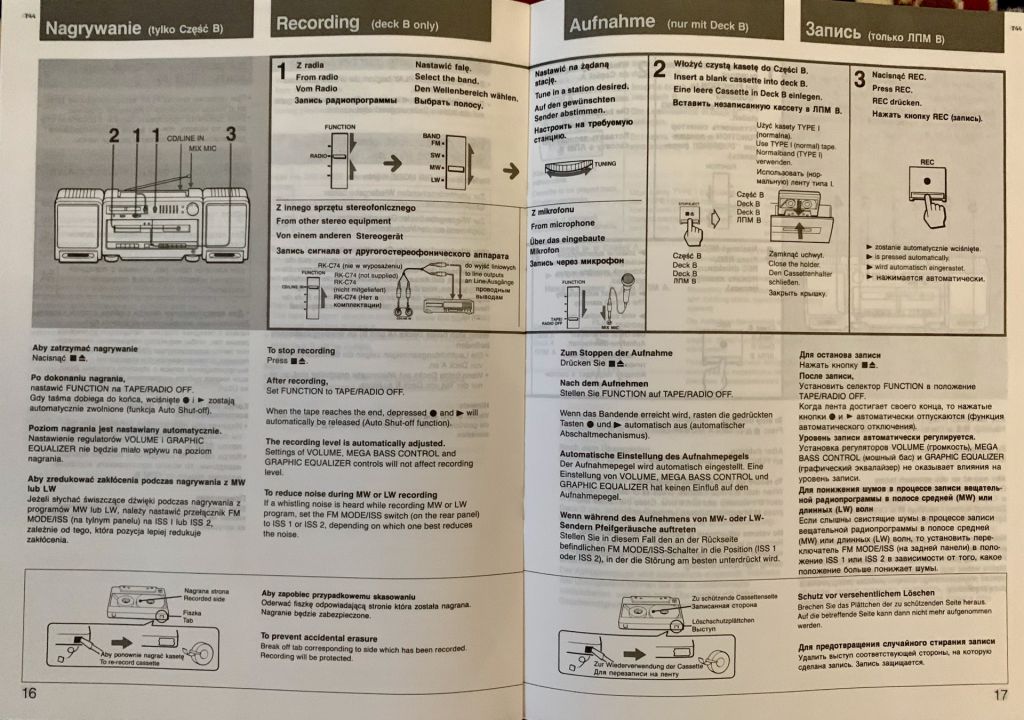 SONY CFS-710L Radio Cassette Corder стереосистема касетна дека - фото фото фото 6