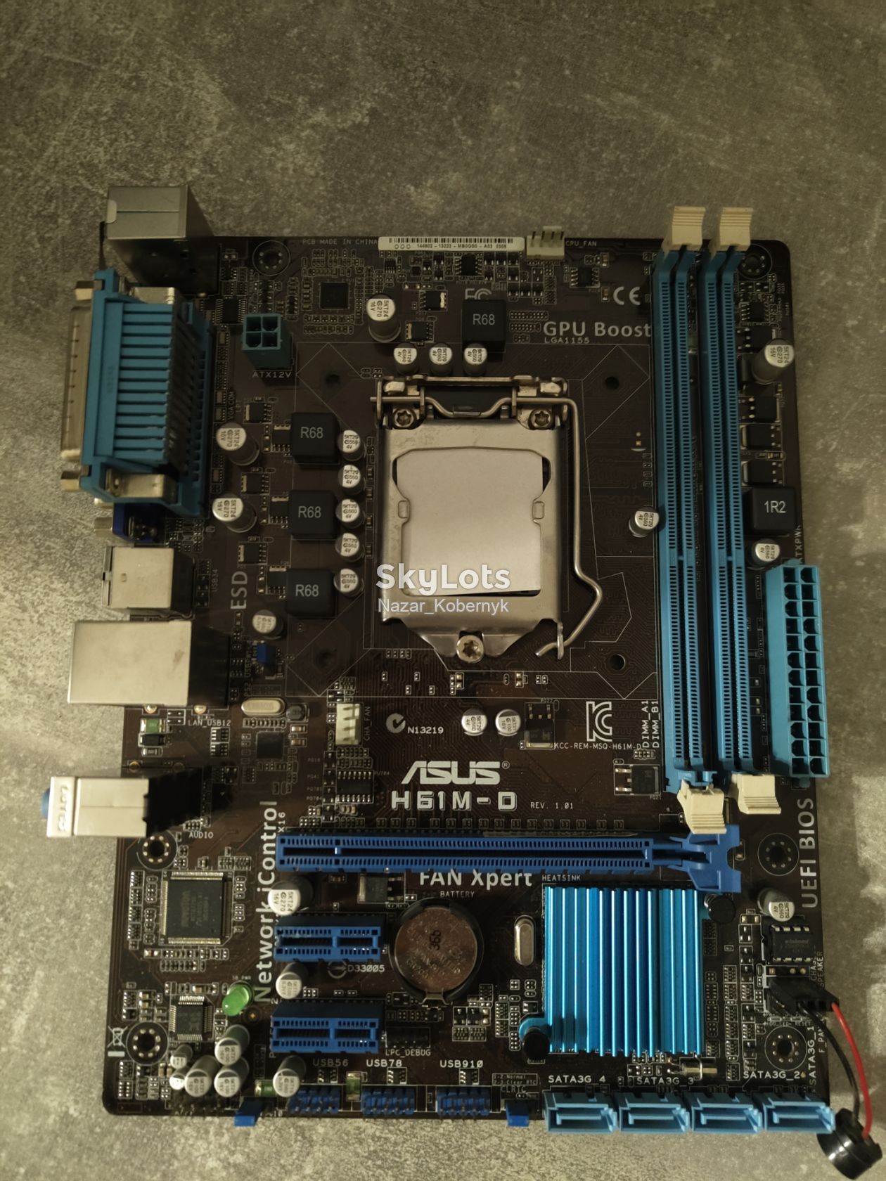Мат плата Asus H61M-D  LGA1155 - фото фото фото 0