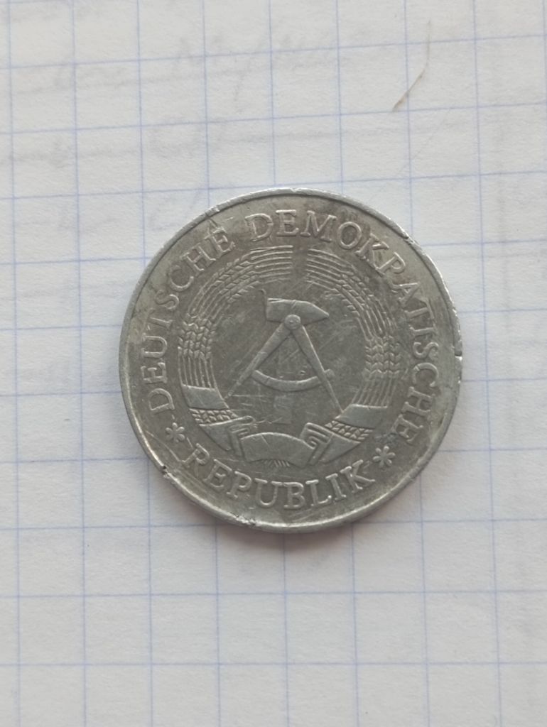 ГДР  1 марка  1977  г. - фото фото фото 1