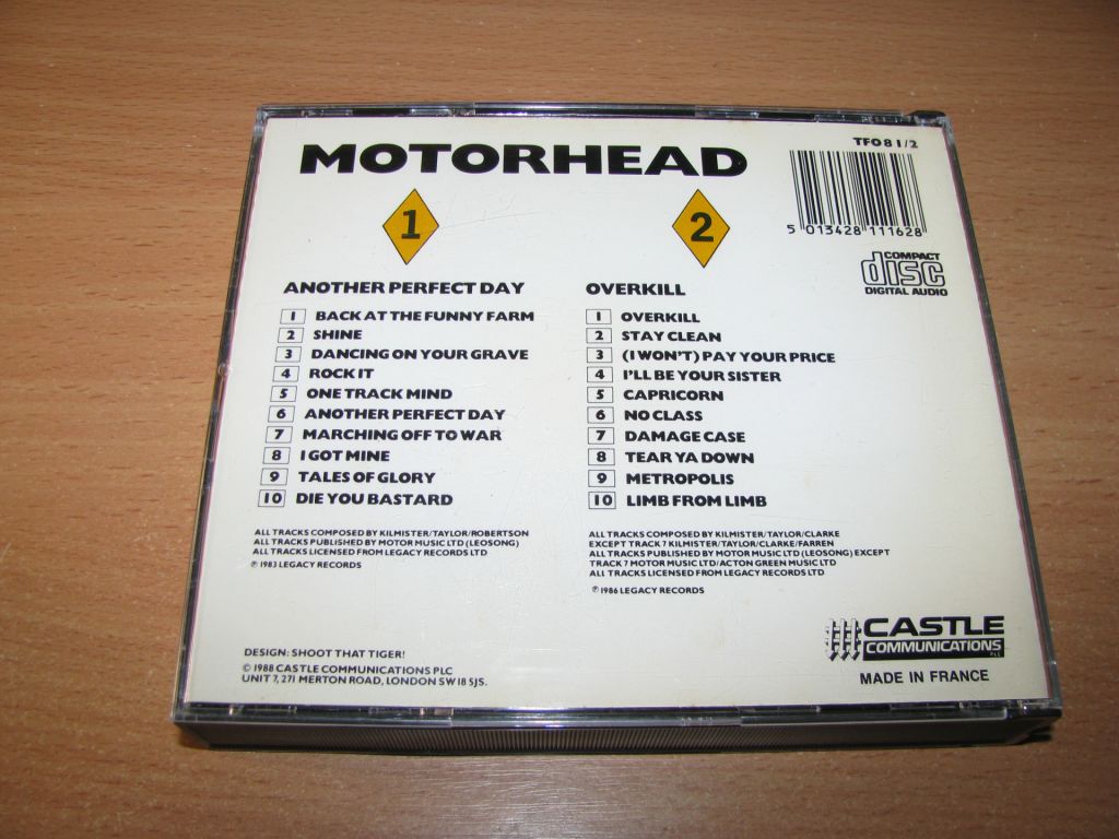 MOTORHEAD - Another Perfect Day / Overkill   (1988 Castle 2CD BOX) - фото фото фото 1