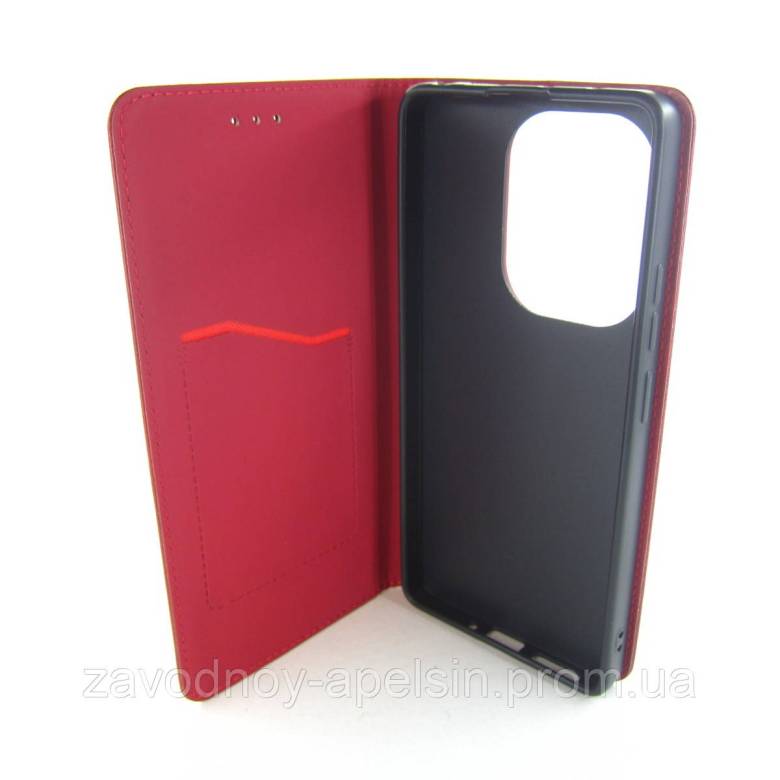Чехол книжка Xiaomi Redmi Note 13 Pro 4G Poco M6 pro (красный) - фото фото фото 2